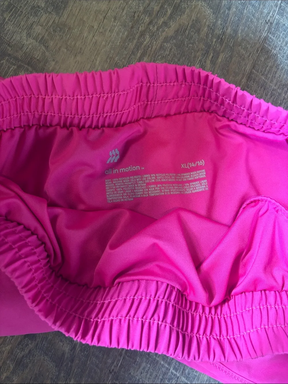 Youth Hot Pink Athletic all in motion lightweight Running Shorts